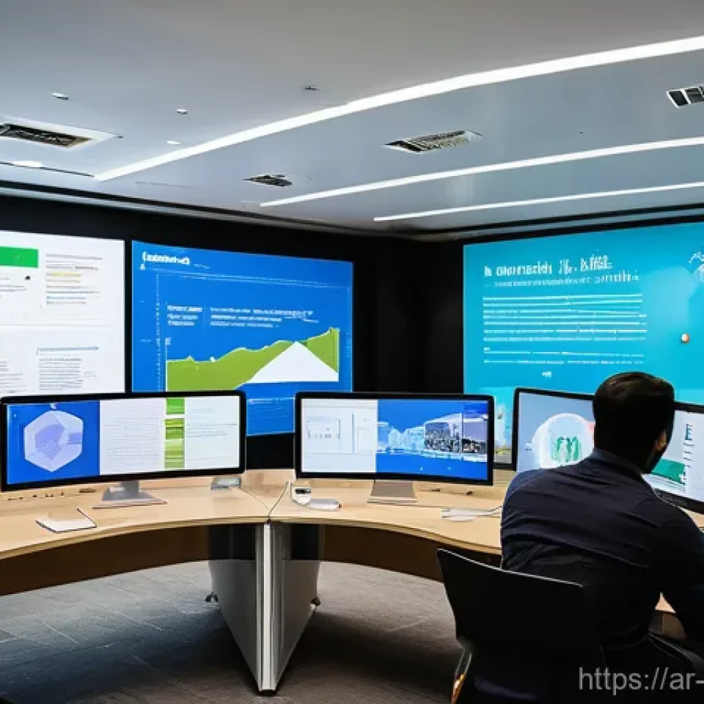 오픈 데이터와 사회적 변화의 연결 - **Vibrant Open Data Hub in an Arab City:** A bustling, modern open-plan digital library or innovatio...