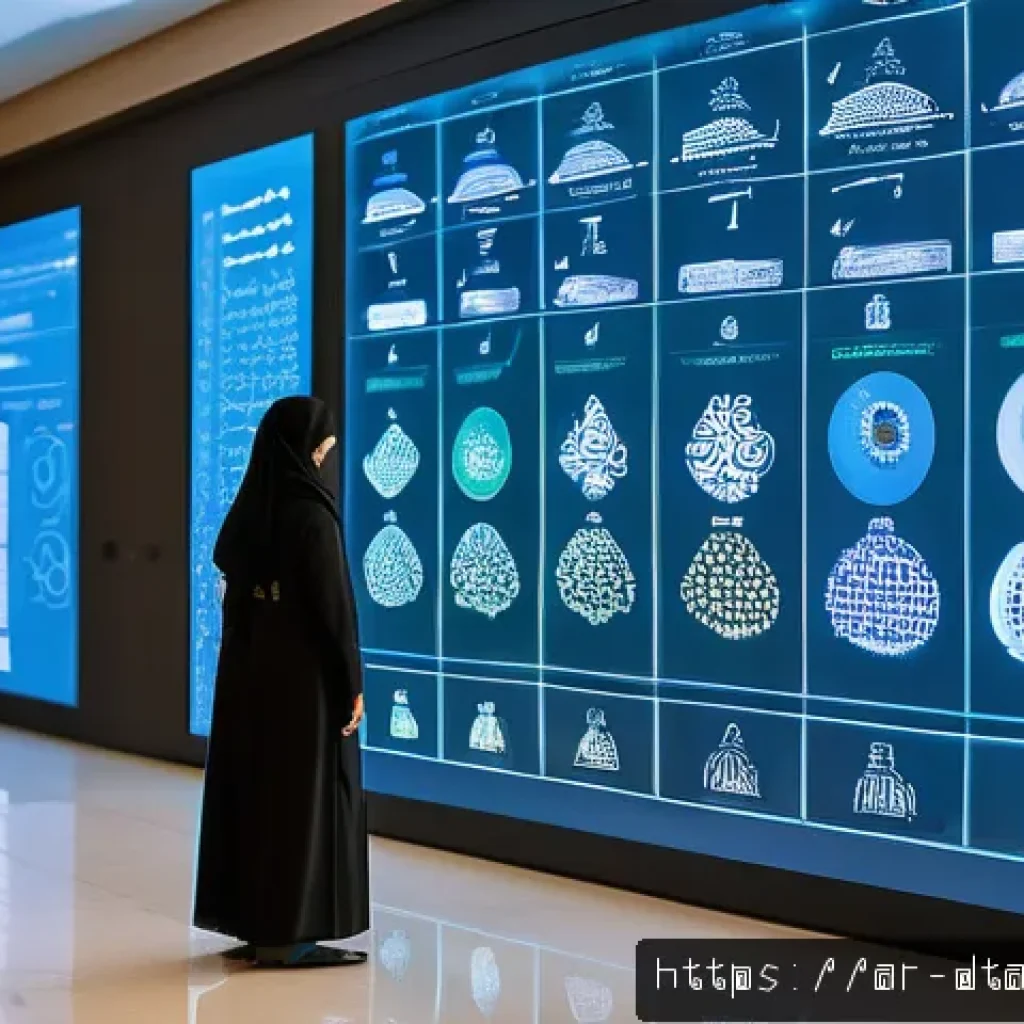 오픈 데이터와 연구 개발의 연계 - A modern Arab university research center bustling with diverse scientists and students collaborating...