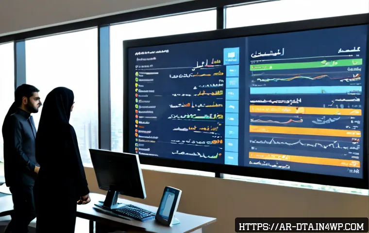 오픈 데이터의 사회적 책임 - Photorealistic scene of a diverse Arab civic data team in a modern public library, a woman in modest...